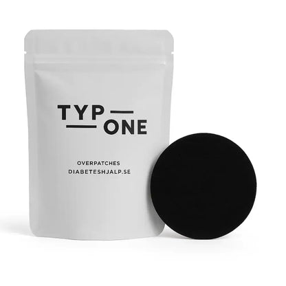 TypOne overpatches för Dexcom G7 sensor, svart fullcover.