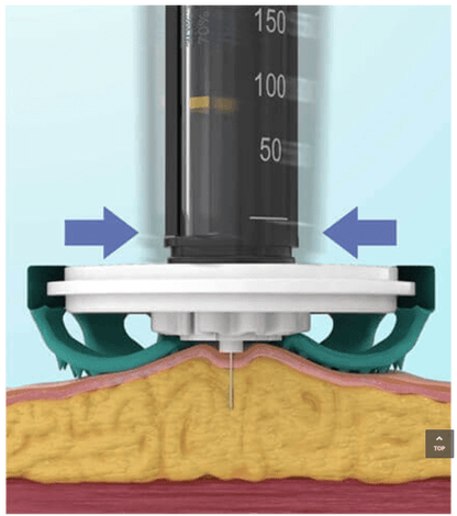 Diabeteshjalp insulin hjälpmedel TickleFLEX novo rapid Injection reducering – Gör sticket Enklare och Bekvämare