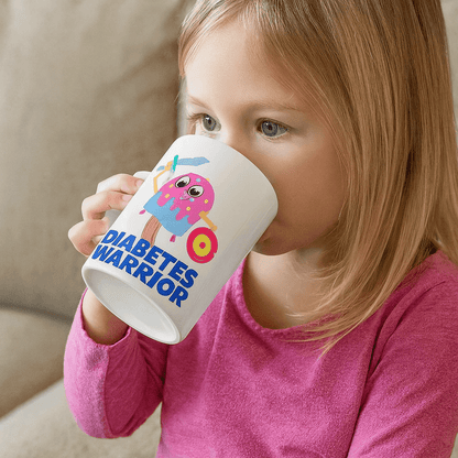 Diabeteskrigare Mugg med Sött Rosa Monster - Keramikmugg.