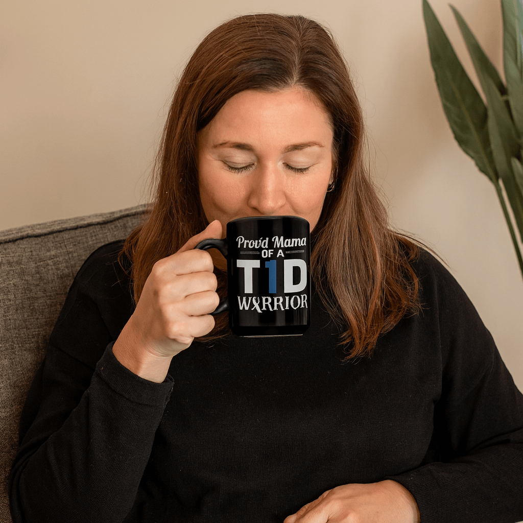 Stolt Mamma till en T1D-Krigare – Keramikmugg.