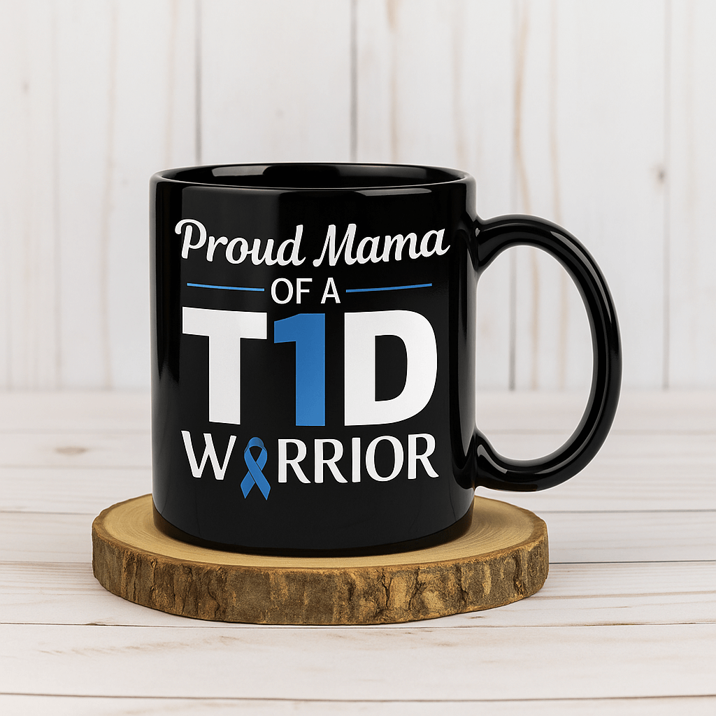 Stolt Mamma till en T1D-Krigare – Keramikmugg.
