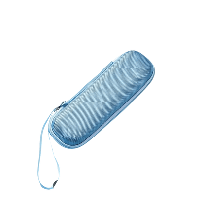 Novo Pennfodral – kompakt och hållbart litet fodral med dragkedja för insulinpennor, i blått.