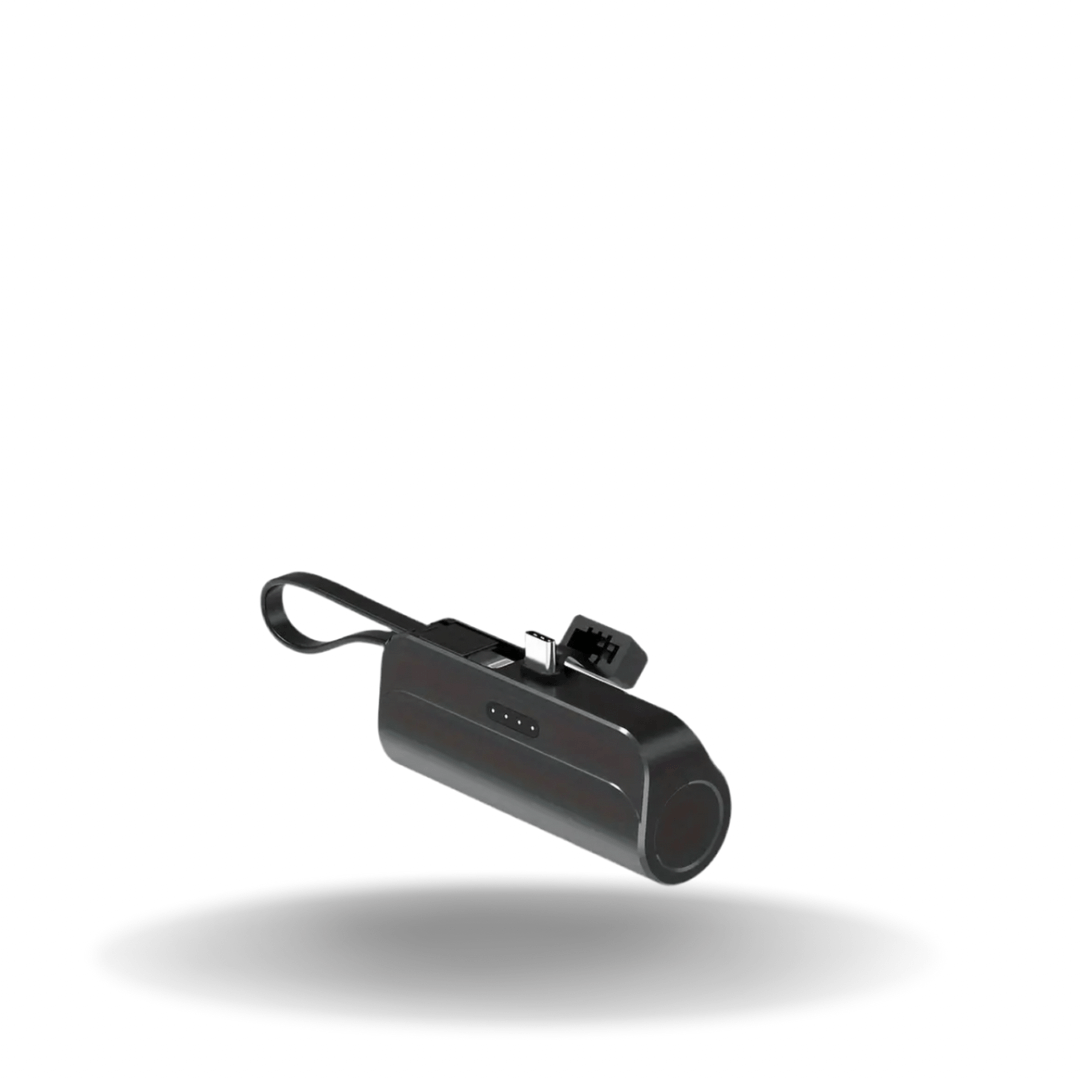 Powerbank 3-i-1 för iPhone, Android och USB-C-enheter, 5000mAh, idealisk för insulinpumpar som Tandem t:slim X2.