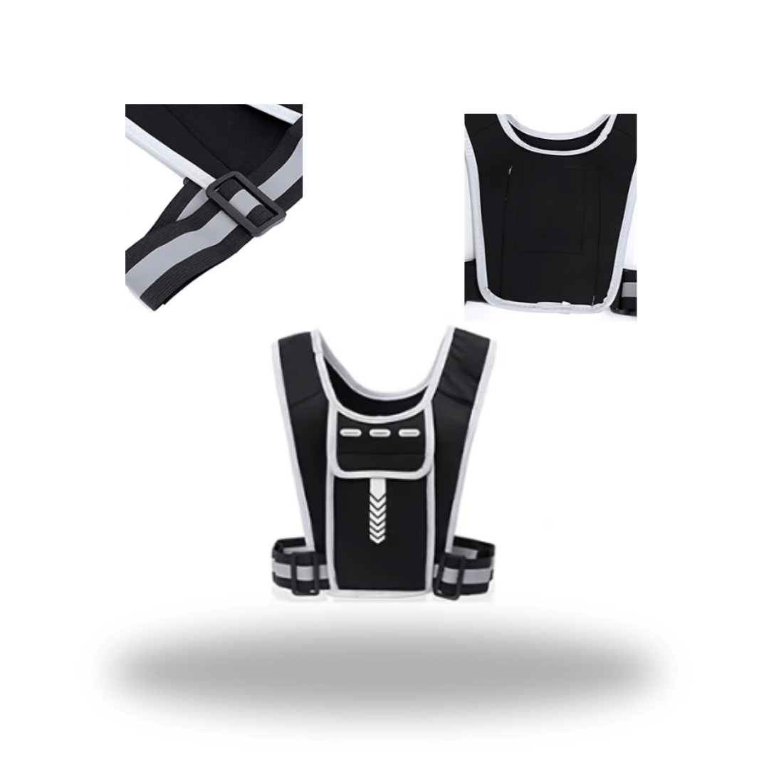 Diawest Lättviktsryggsäck - multifunktionell väst för aktiv livsstil med plats för pump och mobil.