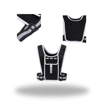 Diawest Lättviktsryggsäck - multifunktionell väst för aktiv livsstil med plats för pump och mobil.