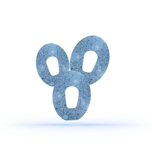 Dexcom G6 Blue Mandalaprint CGM-sensor overpatches.