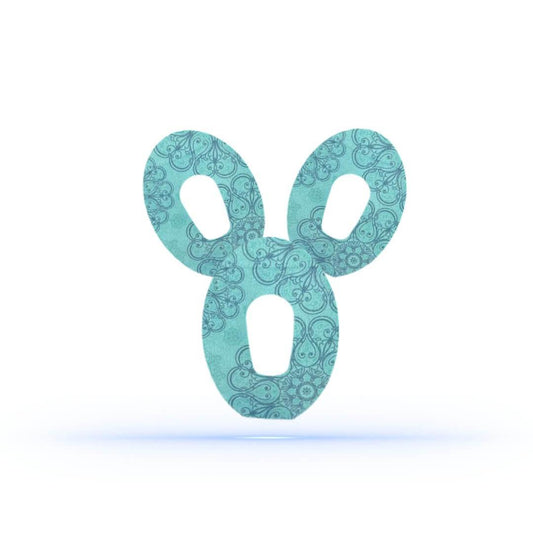 Dexcom G6 Turkos Mandalaprint CGM-sensor overpatches.