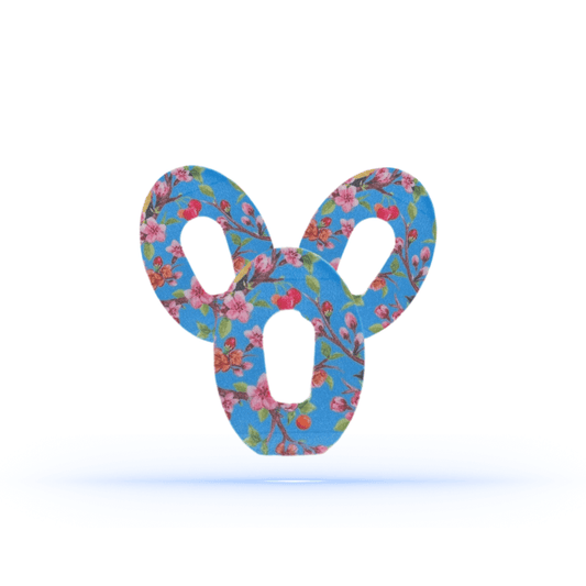 Dexcom G6 BlueCherry Flower CGM-sensor overpatches.