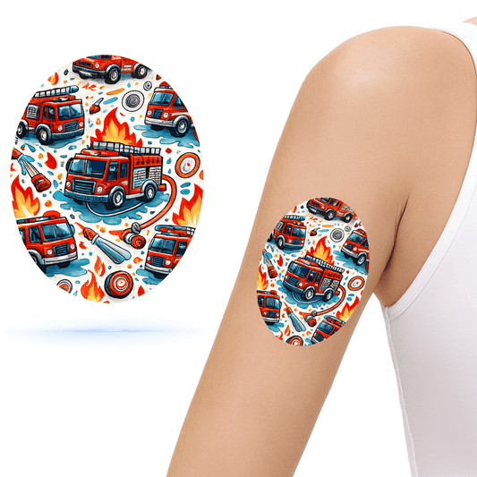 Brandbil CGM-Sensor overpatches för Dexcom G6 inkl. Sensor Stickers.