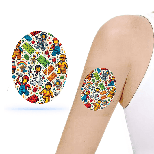 Lego Dexcom G6 CGM-sensor overpatches. ink Sensor sticker.