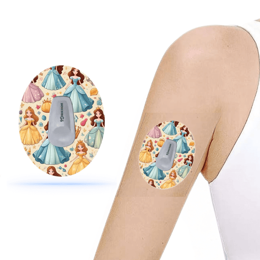 Dexcom G6 Prinsessans Sagovärld CGM-sensor overpatches.