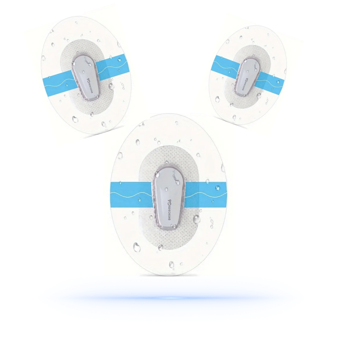 Dexcom G6 Transparent Overpatches sensorskydd.