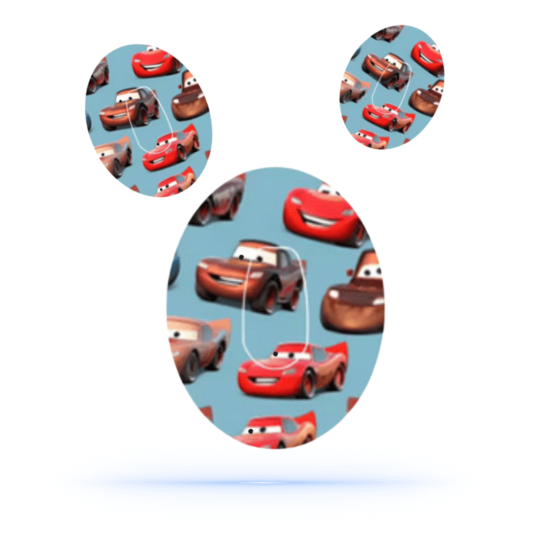 Blixten McQueen Dexcom G6 Overpatch Sensor inkl. Sensor Sticker.