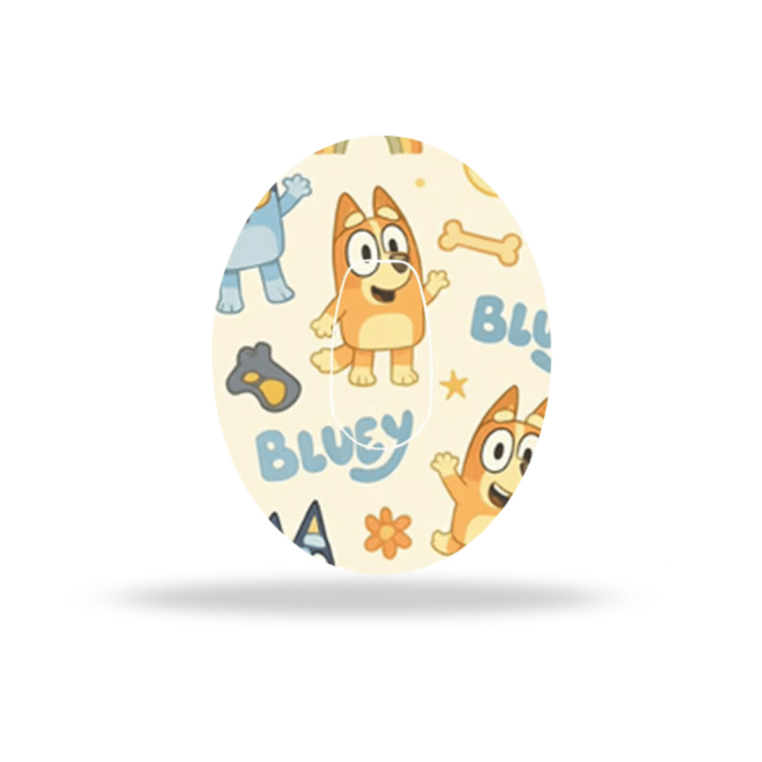 Bluey & Bingo Dexcom G6 Overpatch – inkl. Sensor Sticker.