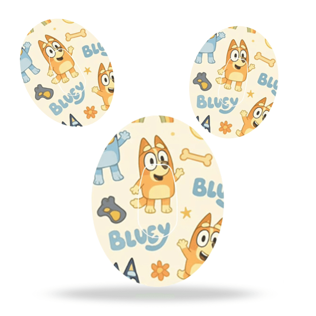 Bluey & Bingo Dexcom G6 Overpatch – inkl. Sensor Sticker.