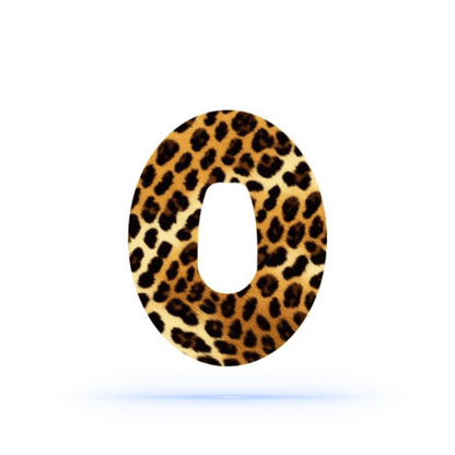 Leopardmönster överpatch för Dexcom G6 sensor, trygg och stilfull design.