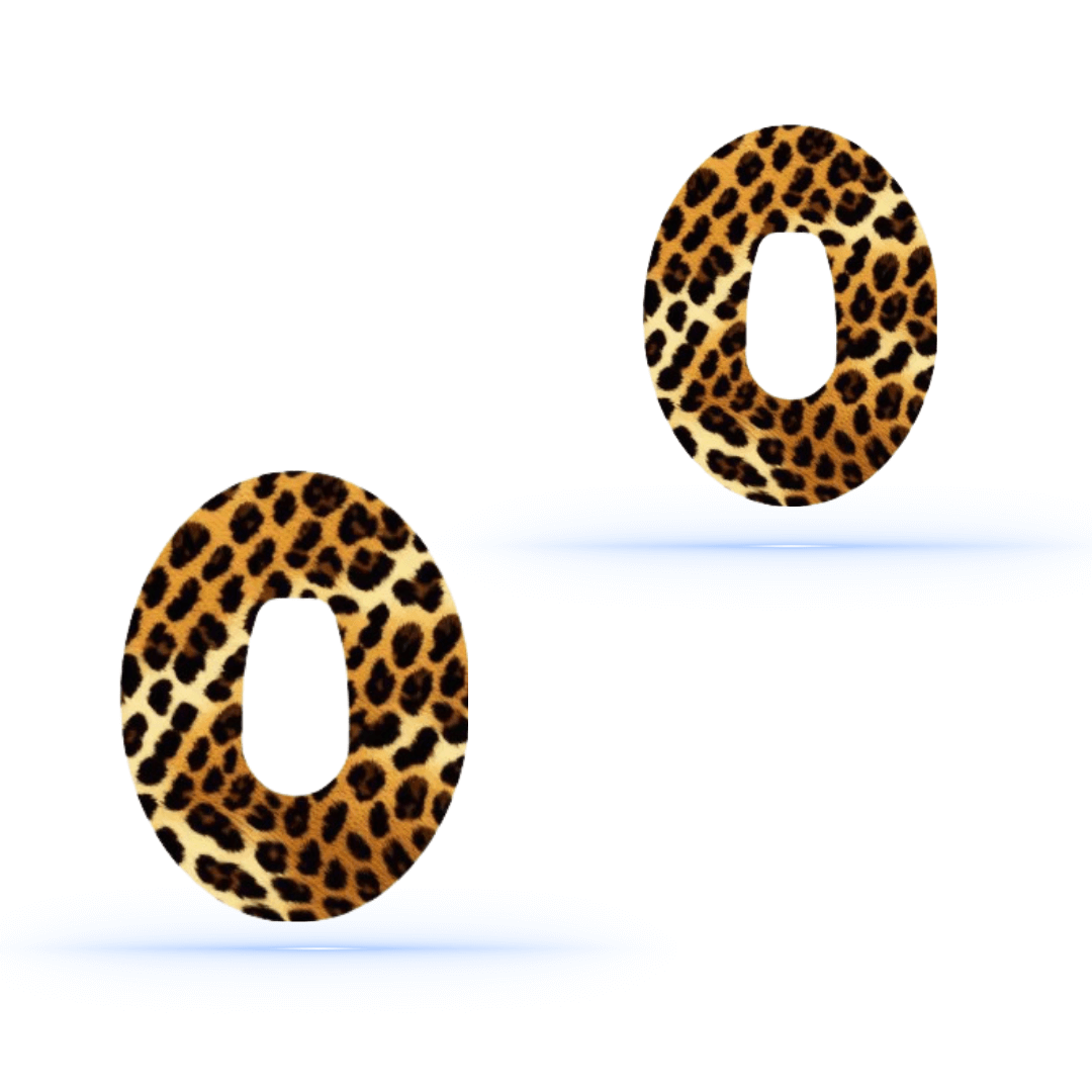 Leopardmönster CGM Sensor Overpatches för Dexcom G6