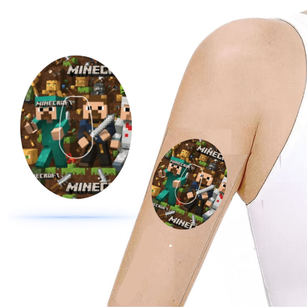 Minecraft CGM-Sensor Overpatch för Dexcom G6 – inkl. Sensor Sticker.