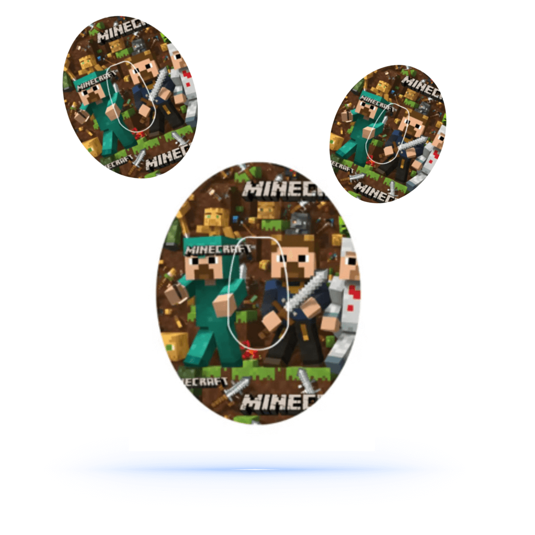 Minecraft CGM-Sensor Overpatch för Dexcom G6 – inkl. Sensor Sticker.