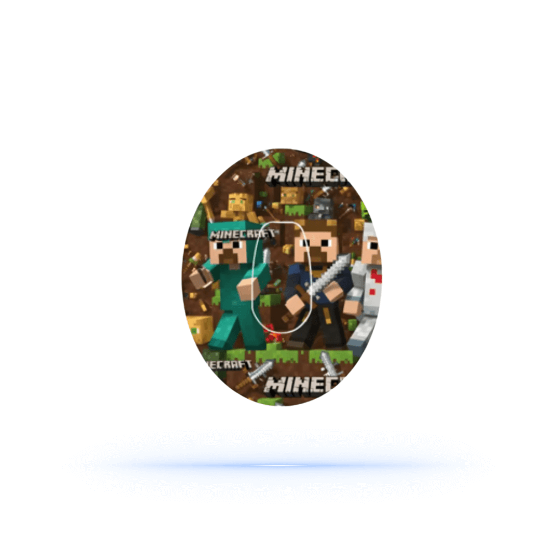 Minecraft CGM-Sensor Overpatch för Dexcom G6 – inkl. Sensor Sticker.