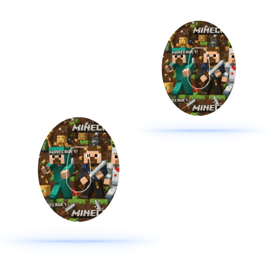 Minecraft CGM-Sensor Overpatch för Dexcom G6 – inkl. Sensor Sticker.