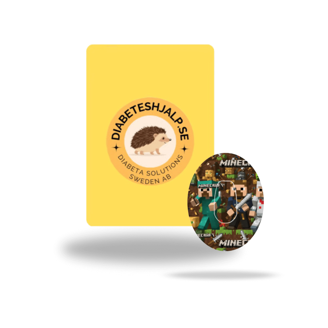 Minecraft CGM-Sensor Overpatch för Dexcom G6 – inkl. Sensor Sticker.