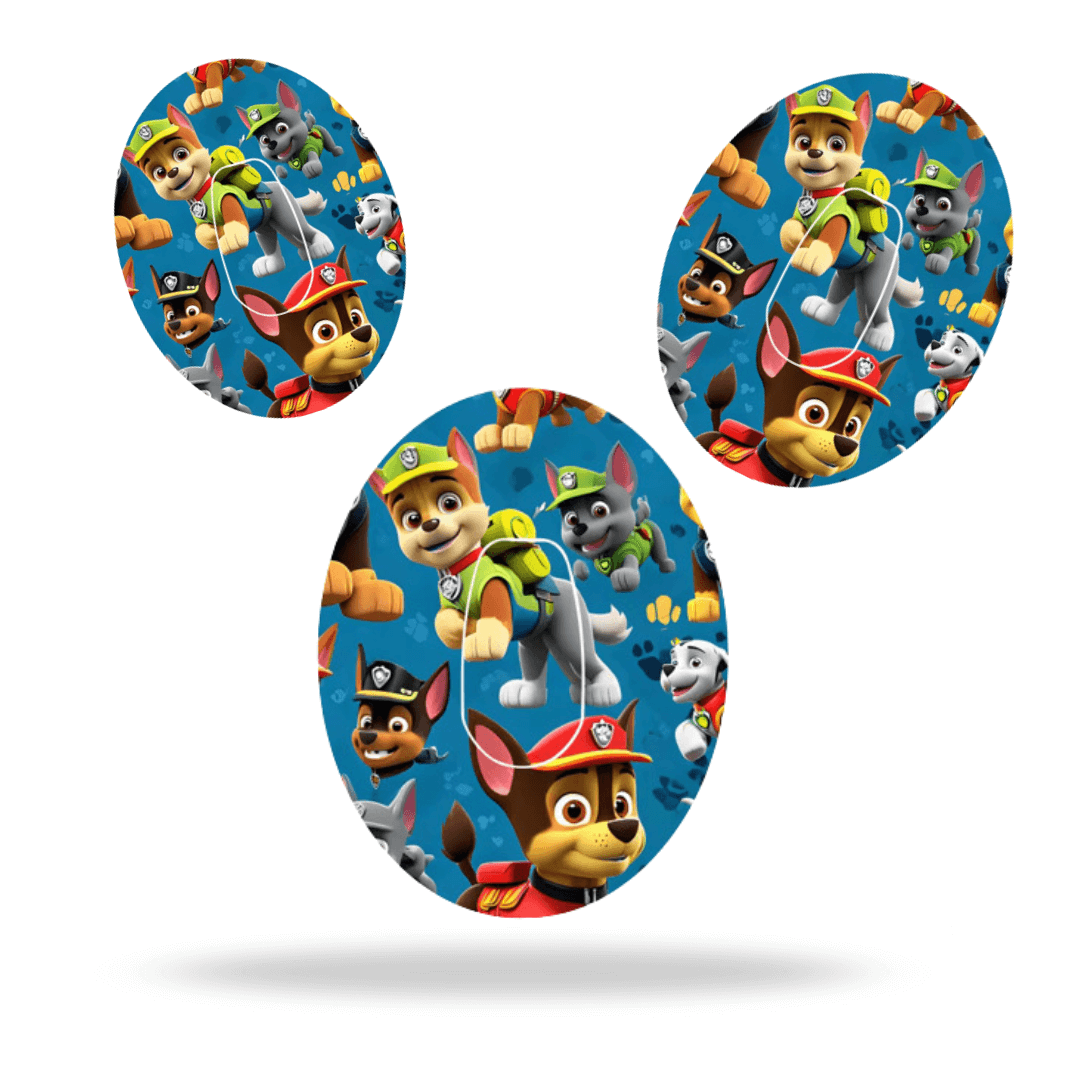 Paw patrol CGM-Sensor Overpatch för Dexcom G6 – inkl. Sensor Sticker.