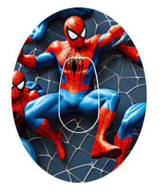 Spiderman CGM-Sensor Overpatch för Dexcom G6 – inkl. Sensor Sticker.