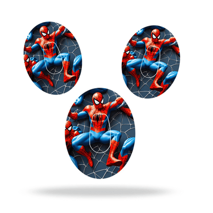 Spiderman CGM-Sensor Overpatch för Dexcom G6 – inkl. Sensor Sticker.