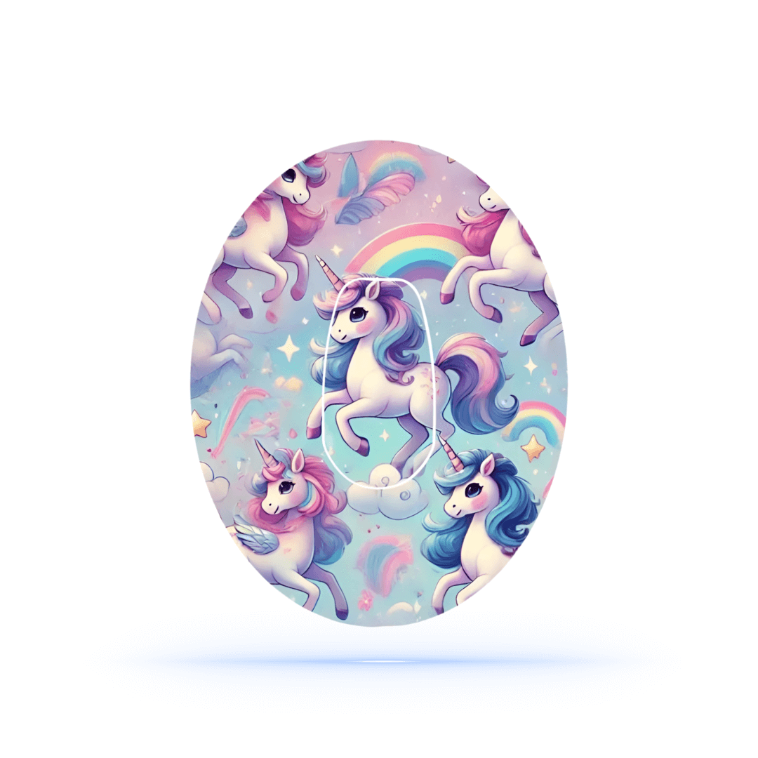 Unicorn Ponny CGM overpatches för Dexcom G6 inkl. Sensor Sticker.