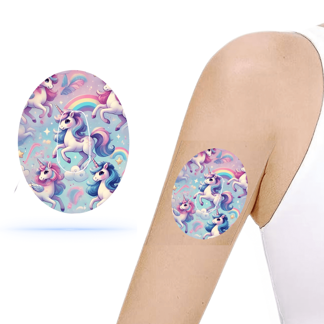 Unicorn Ponny CGM overpatches för Dexcom G6 inkl. Sensor Sticker.