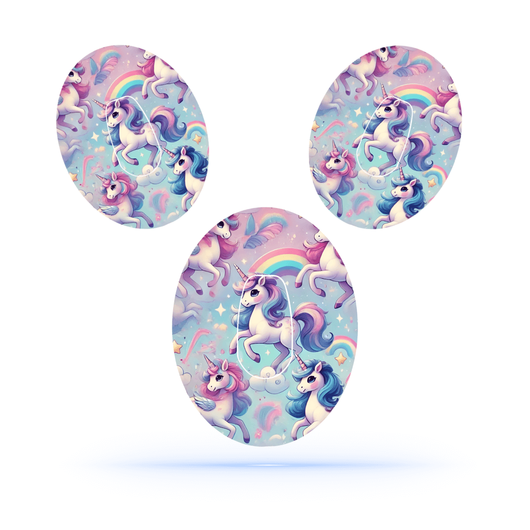 Unicorn Ponny CGM overpatches för Dexcom G6 inkl. Sensor Sticker.