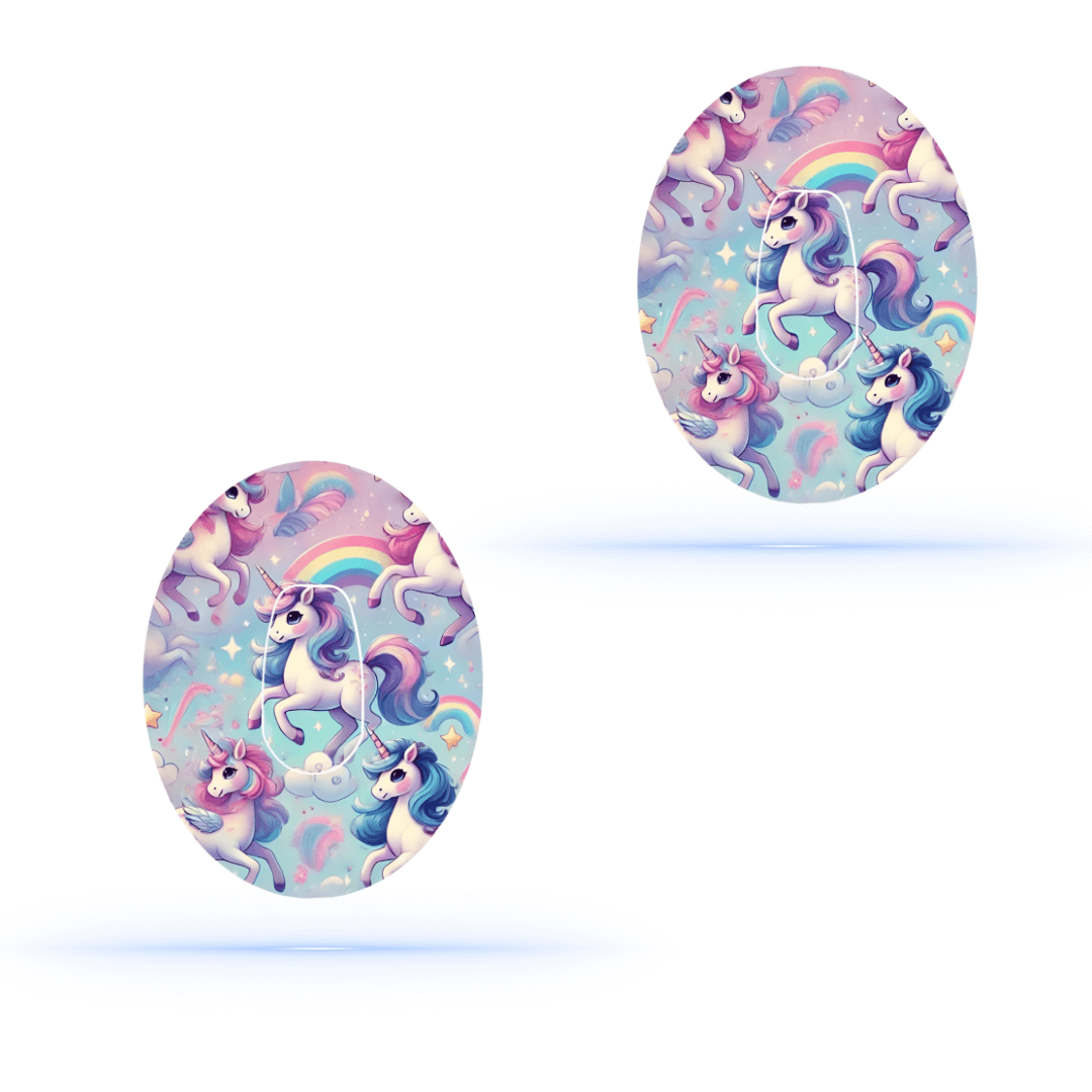 Unicorn Ponny CGM overpatches för Dexcom G6 inkl. Sensor Sticker.