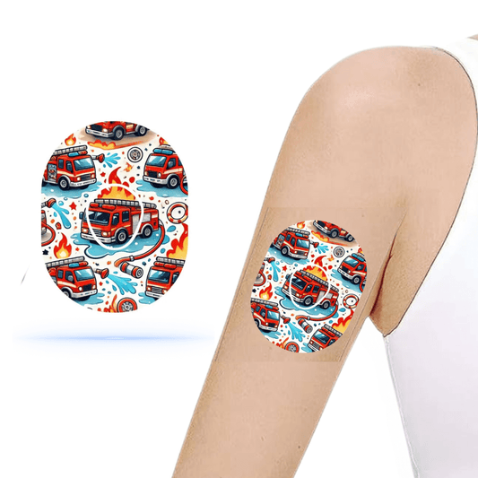 Brandbilar CGM overpatch Dexcom G7 - inkl. Sensor Stickers.