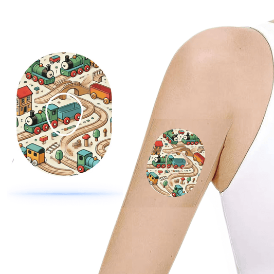 Brio Dexcom G7 sensor överplåster i lekfull design. ink sensor sticker.