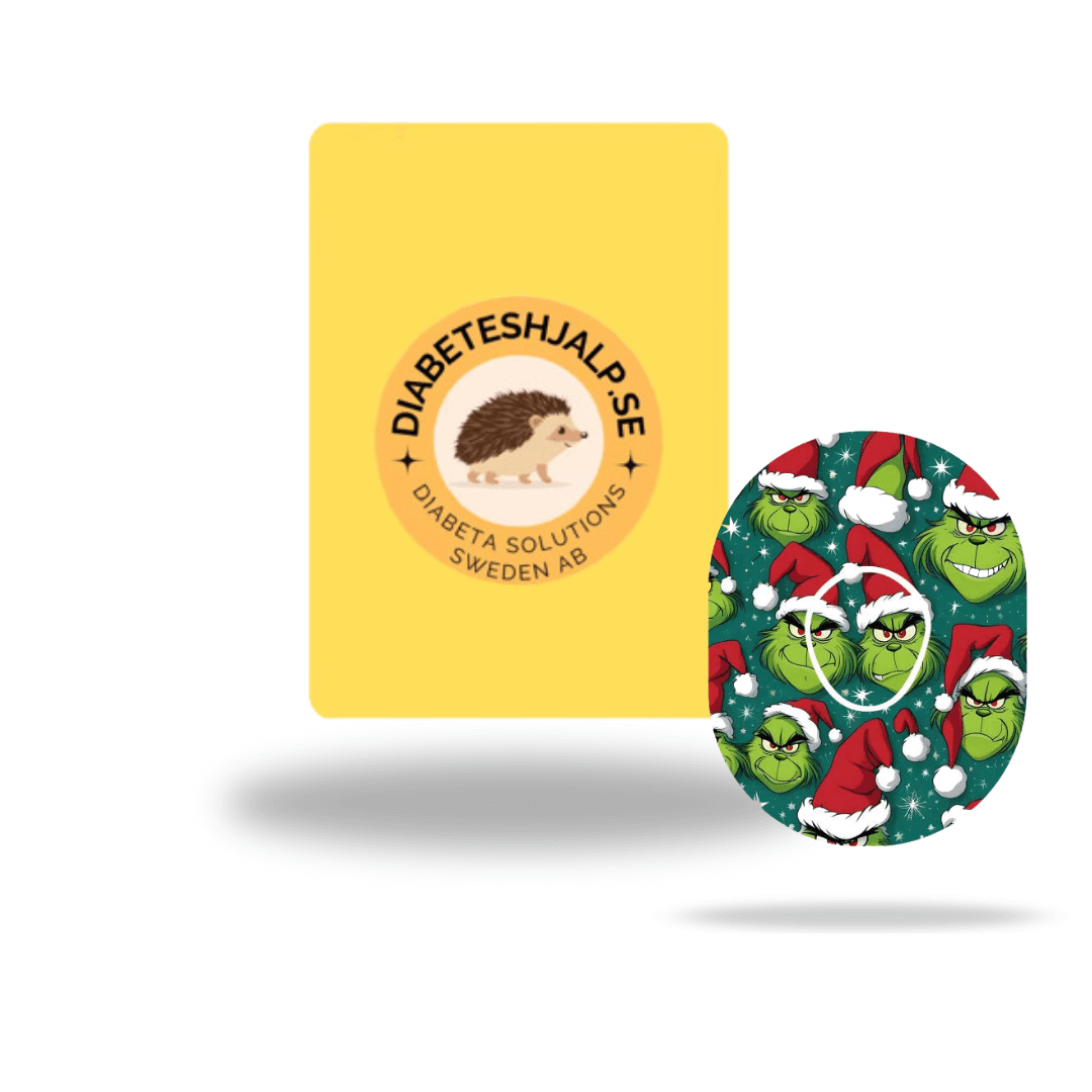 Dexcom G7 The Grinch Christmas CGM Sensor Patches ink. Sticker.