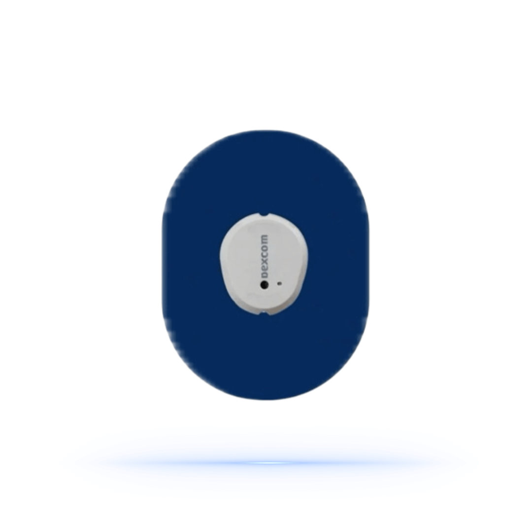 Dexcom G7 Navy Blue StayActive CGM-sensor overpatches.