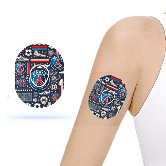 PSG Fotboll CGM-patchar för Dexcom G7 Sensor inkl. Sensor Sticker.
