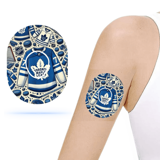Toronto Maple Leafs CGM overpatch för Dexcom G7  inkl. Sensor Sticker.