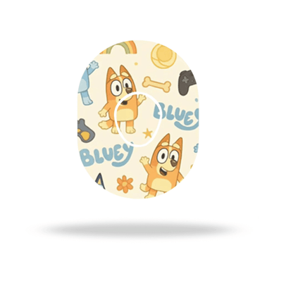 Bluey & Bingo Dexcom G7 overpatch – inkl. Sensor Sticker.