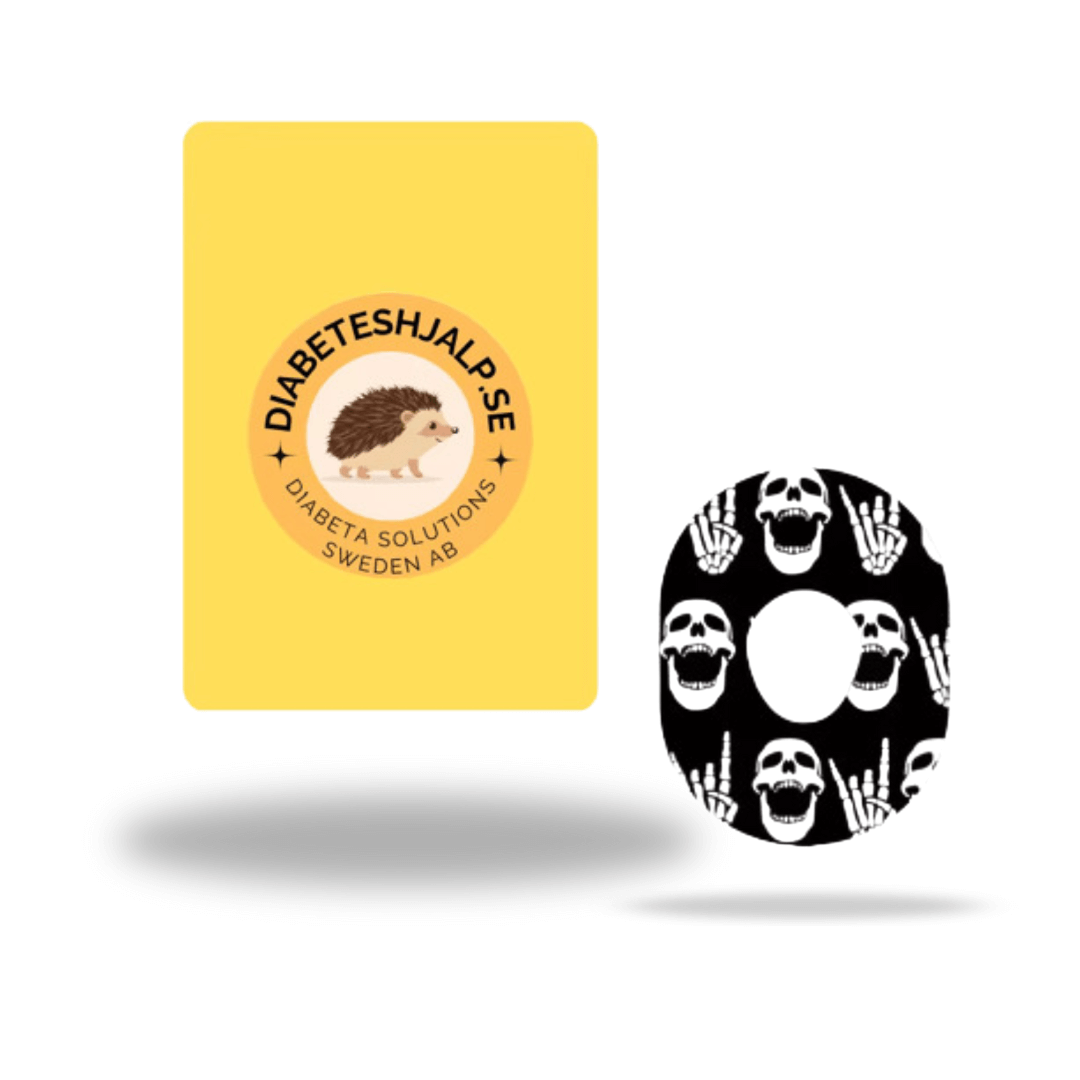 Dexcom G7 Rock"N"Roll Skull CGM-Sensor overpatches.