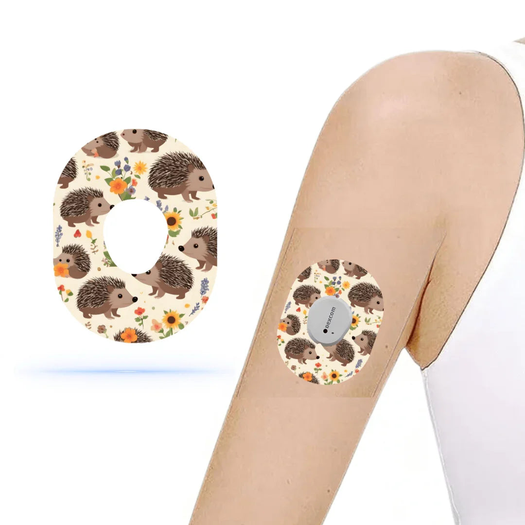 Dexcom G7 Igelkottar sticket CGM-sensor overpatches.