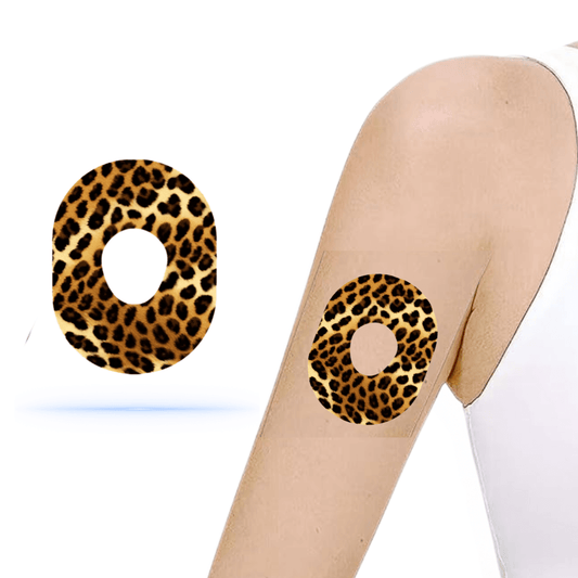 Dexcom G7 Leopardmönster CGM-sensor overpatches.