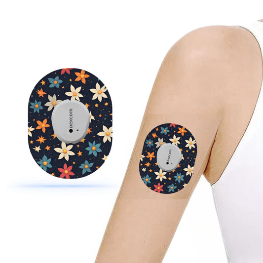 Dexcom G7 Nightflowers CGM-sensor overpatches.