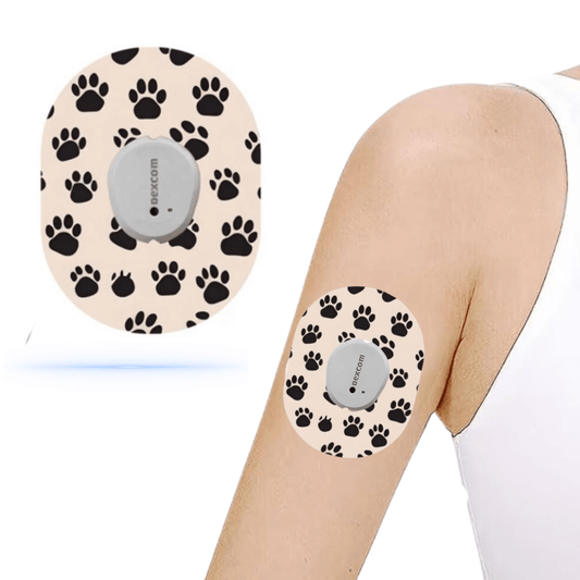 Dexcom G7 My Paws Overpatch - Tassmönster Design.