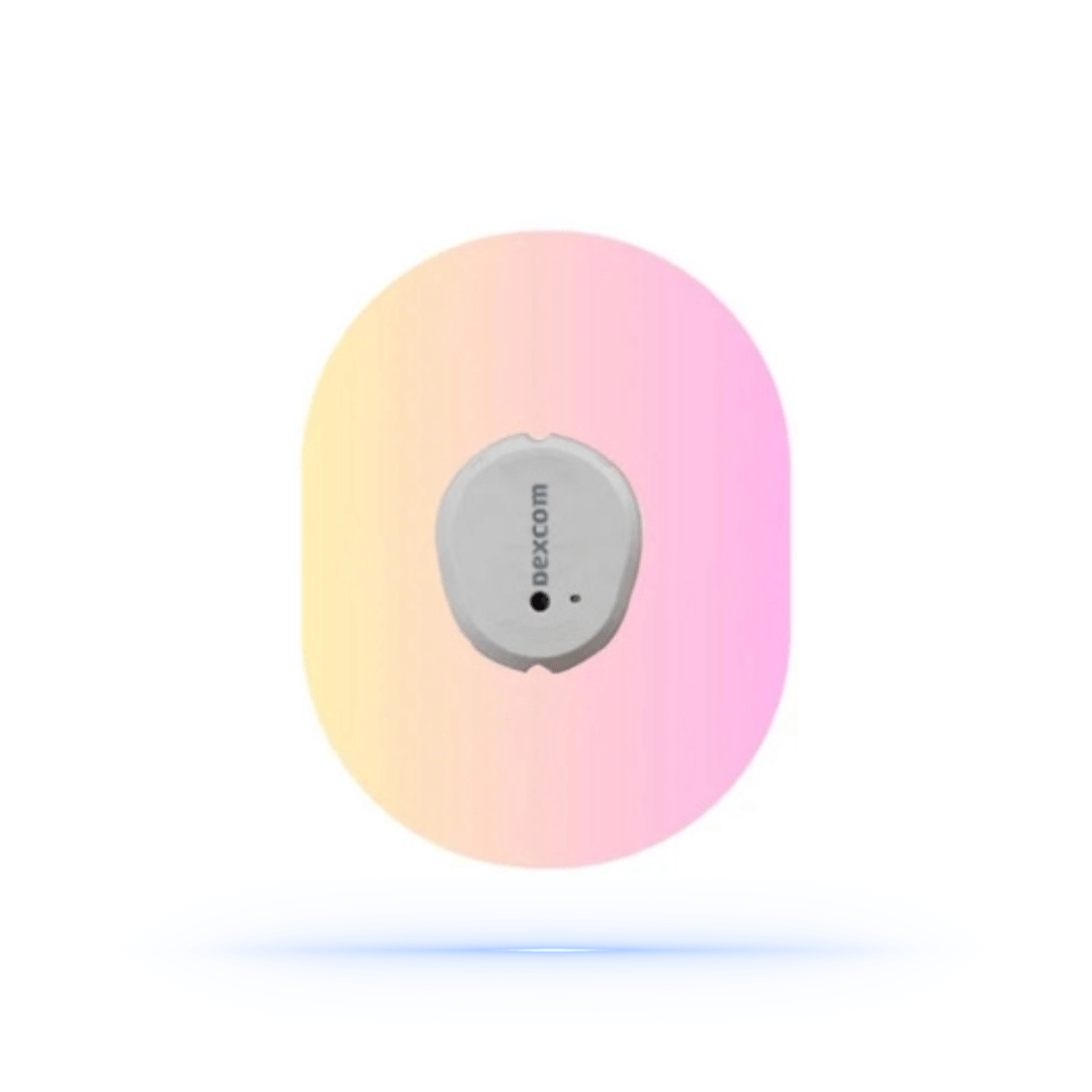 Dexcom G7 Pinkish CGM-sensor overpatches.