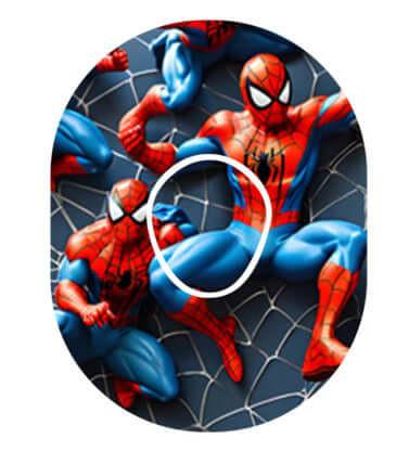 Spiderman CGM-Sensor Overpatch för Dexcom G7 – inkl. Sensor Sticker.