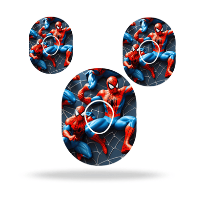Spiderman CGM-Sensor Overpatch för Dexcom G7 – inkl. Sensor Sticker.