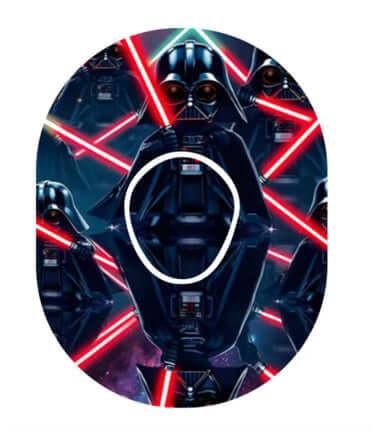 Star Wars Darth Vader Overpatch för Dexcom G7 – inkl. Sensor Sticker.