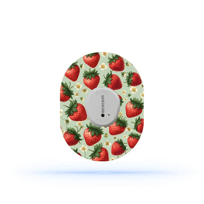 Dexcom G7 Strawberry CGM-sensor överpatch med jordgubbsmotiv för personlig stil och extra skydd